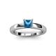 2 - Kyle Princess Cut Blue Topaz Solitaire Engagement Ring 