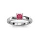 2 - Kyle Princess Cut Rhodolite Garnet Solitaire Engagement Ring 