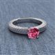 2 - Kaelan 6.50 mm Round Pink Tourmaline Solitaire Engagement Ring 