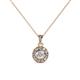 1 - Aazia Diamond Circle Halo Pendant 