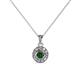 1 - Aazia Diamond and Lab Created Alexandrite Circle Halo Pendant 