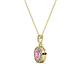 2 - Aazia Pink Sapphire and Diamond Circle Halo Pendant 
