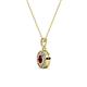 2 - Aazia Ruby and Diamond Circle Halo Pendant 