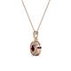 2 - Aazia Ruby and Diamond Circle Halo Pendant 