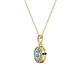 2 - Aazia Blue Topaz and Diamond Circle Halo Pendant 