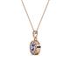 2 - Aazia Iolite and Diamond Circle Halo Pendant 