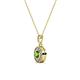 2 - Aazia Green Garnet and Diamond Circle Halo Pendant 