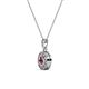 2 - Aazia Rhodolite Garnet and Diamond Circle Halo Pendant 