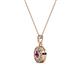 2 - Aazia Rhodolite Garnet and Diamond Circle Halo Pendant 