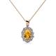1 - Cadena Citrine and Diamond Halo Pendant 