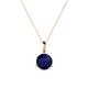 1 - Sheryl 6.00 mm Blue Sapphire Solitaire Pendant 