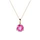 1 - Sheryl 6.00 mm Pink Sapphire Solitaire Pendant 