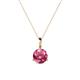 1 - Sheryl 6.50 mm Pink Tourmaline Solitaire Pendant 