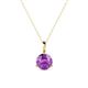 1 - Sheryl 6.50 mm Amethyst Solitaire Pendant 