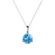 1 - Sheryl 6.50 mm Blue Topaz Solitaire Pendant 