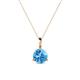 1 - Sheryl 6.50 mm Blue Topaz Solitaire Pendant 