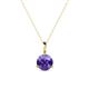 1 - Sheryl 6.50 mm Iolite Solitaire Pendant 