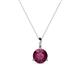 1 - Sheryl 6.50 mm Rhodolite Garnet Solitaire Pendant 