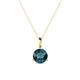 1 - Sheryl 6.50 mm Blue Diamond Solitaire Pendant 