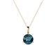 1 - Sheryl 6.50 mm Blue Diamond Solitaire Pendant 