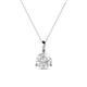 1 - Sheryl 6.00 mm White Sapphire Solitaire Pendant 