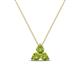 1 - Emma 0.35 ctw (3.00 mm) Round Peridot Three Stone Pendant 
