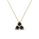 1 - Emma 0.33 ctw (3.00 mm) Round Black Diamond Three Stone Pendant 