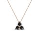 1 - Emma 0.33 ctw (3.00 mm) Round Black Diamond Three Stone Pendant 