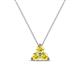 1 - Emma 0.51 ctw (3.00 mm) Round Yellow Sapphire Three Stone Pendant 