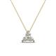 1 - Emma 0.30 ctw (3.00 mm) Round Natural Diamond Three Stone Pendant 
