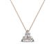 1 - Emma 0.30 ctw (3.00 mm) Round Natural Diamond Three Stone Pendant 
