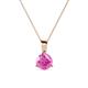1 - Calista 6.00 mm Pink Sapphire Solitaire Pendant 