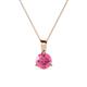 1 - Calista 6.50 mm Pink Tourmaline Solitaire Pendant 