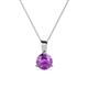 1 - Calista 6.50 mm Amethyst Solitaire Pendant 