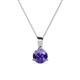 1 - Calista 6.50 mm Iolite Solitaire Pendant 