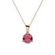 1 - Calista 6.50 mm Rhodolite Garnet Solitaire Pendant 