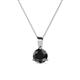 1 - Calista 6.00 mm Black Diamond Solitaire Pendant 