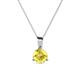 1 - Calista 6.00 mm Yellow Sapphire Solitaire Pendant 