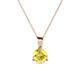 1 - Calista 6.00 mm Yellow Sapphire Solitaire Pendant 
