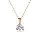 1 - Calista 6.50 mm Diamond Solitaire Pendant 