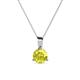1 - Calista 6.50 mm Yellow Diamond Solitaire Pendant 