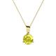 1 - Calista 6.50 mm Yellow Diamond Solitaire Pendant 