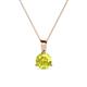 1 - Calista 6.50 mm Yellow Diamond Solitaire Pendant 