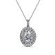 1 - Calice Diamond Double Halo Pendant 