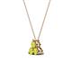 3 - Emma 0.30 ctw (3.00 mm) Round Yellow Diamond Three Stone Pendant 