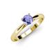 3 - Celine 6.50 mm Round Tanzanite Solitaire Engagement Ring 