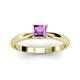 3 - Celine Princess Cut Amethyst Solitaire Engagement Ring 