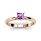 3 - Celine Princess Cut Amethyst Solitaire Engagement Ring 