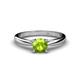 1 - Celine 6.50 mm Round Peridot Solitaire Engagement Ring 