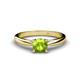 1 - Celine 6.50 mm Round Peridot Solitaire Engagement Ring 